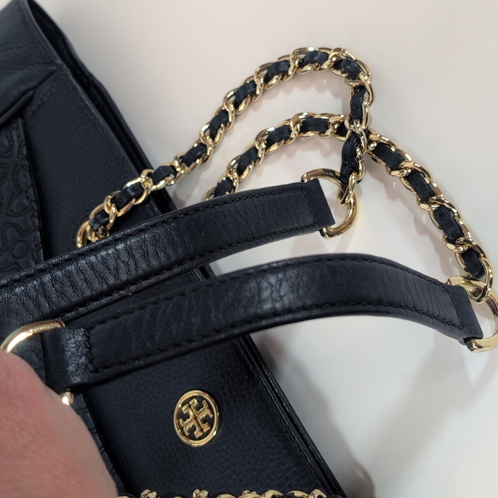 Tory Burch Bryant Tote with Matching Wallet Navy Blue - Picture 7 of 16